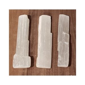 Raw Selenite Crystal Wands Bundle ~ 3 Pieces
